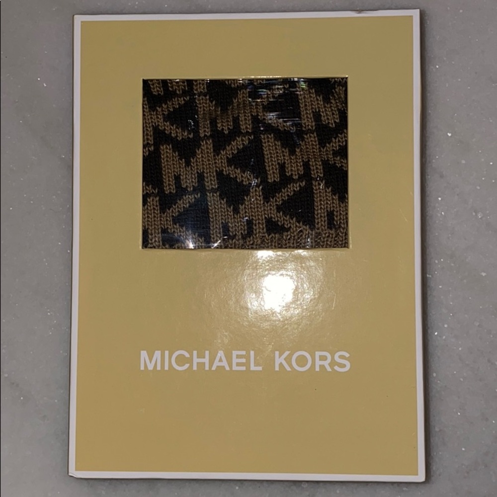 🆕Michael Kors Boot Socks Brown/Tan Logo - Picture 4 of 8